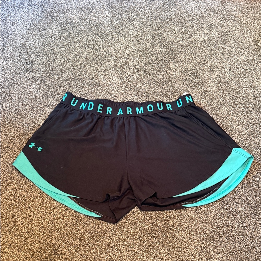 Under Armour Women’s Black Shorts with Teal Trim